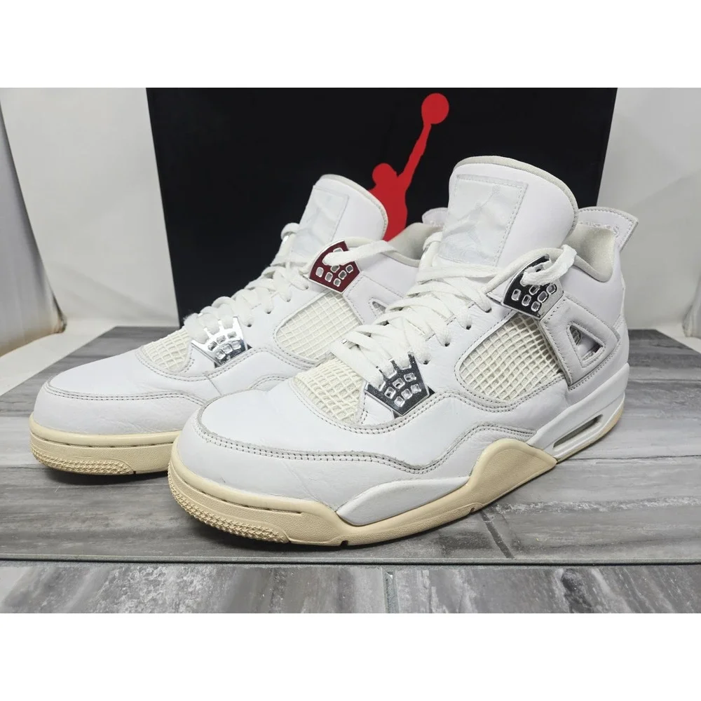 Air Jordan‎ 4 Retro Mid Pure Money White Size 13